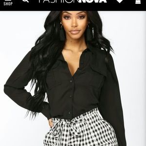 Nwot Fashion Nova Button down shirt